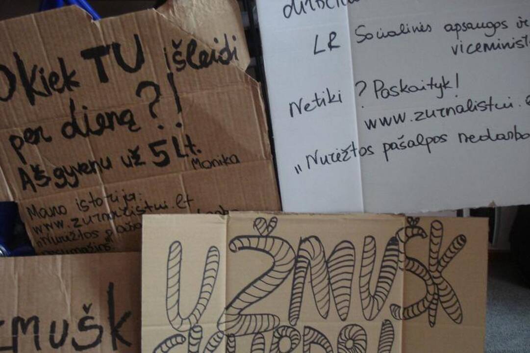 Studentai skurdui ir nedarbui sako NE!   