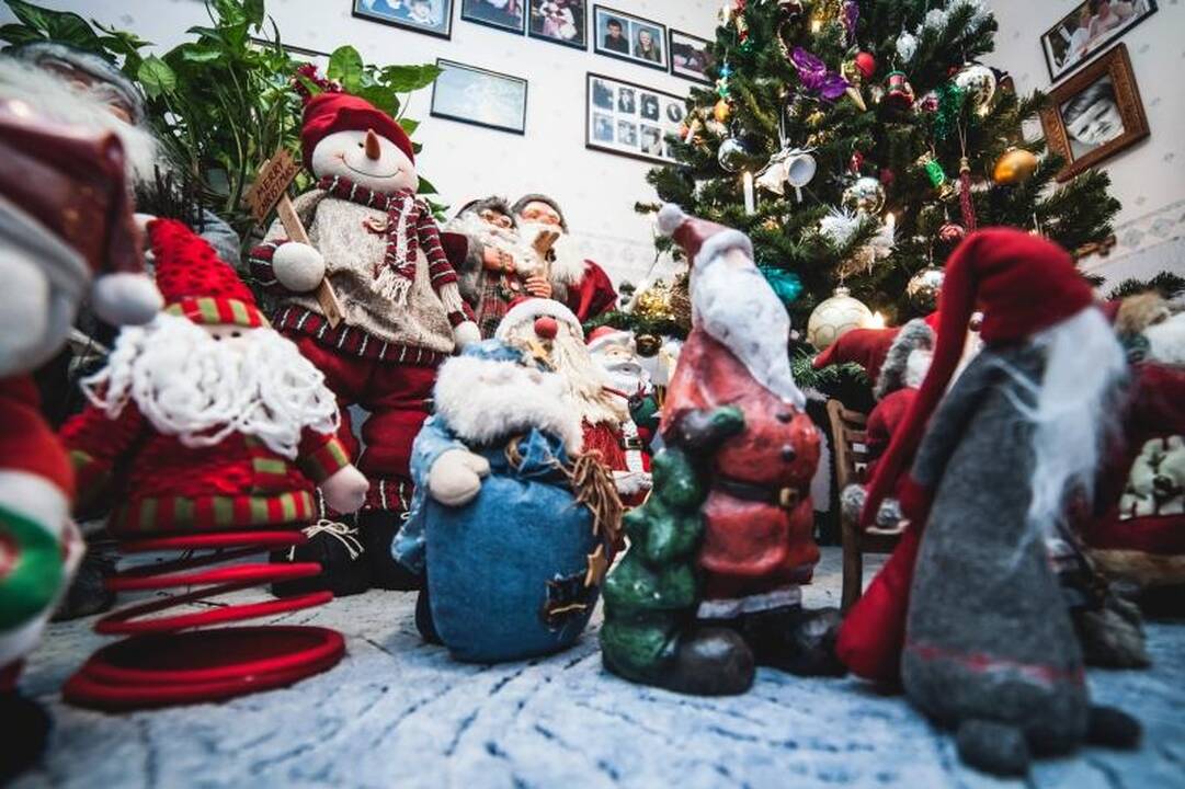 Kaunietės namuose gyvena 100 Kalėdų senelių