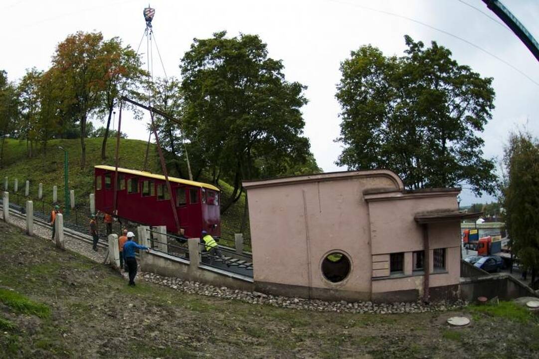 Atgimęs Aleksoto funikulierius keleivių lauks nuo spalio
