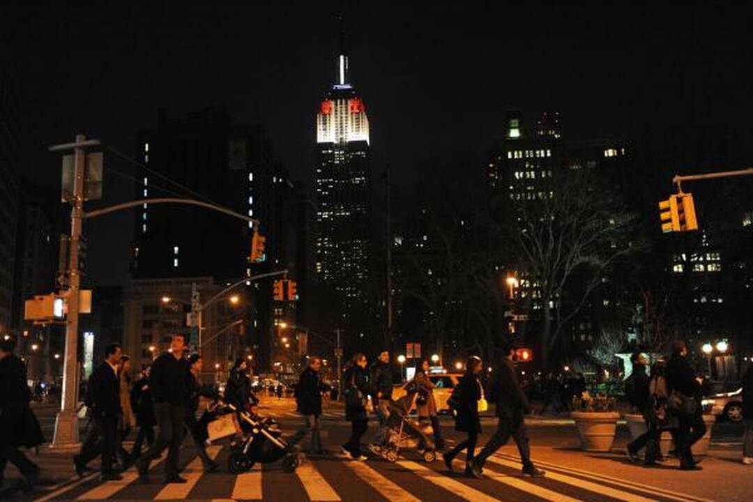 „Empire State Building“ nusidažė Japonijos vėliavos spalvomis