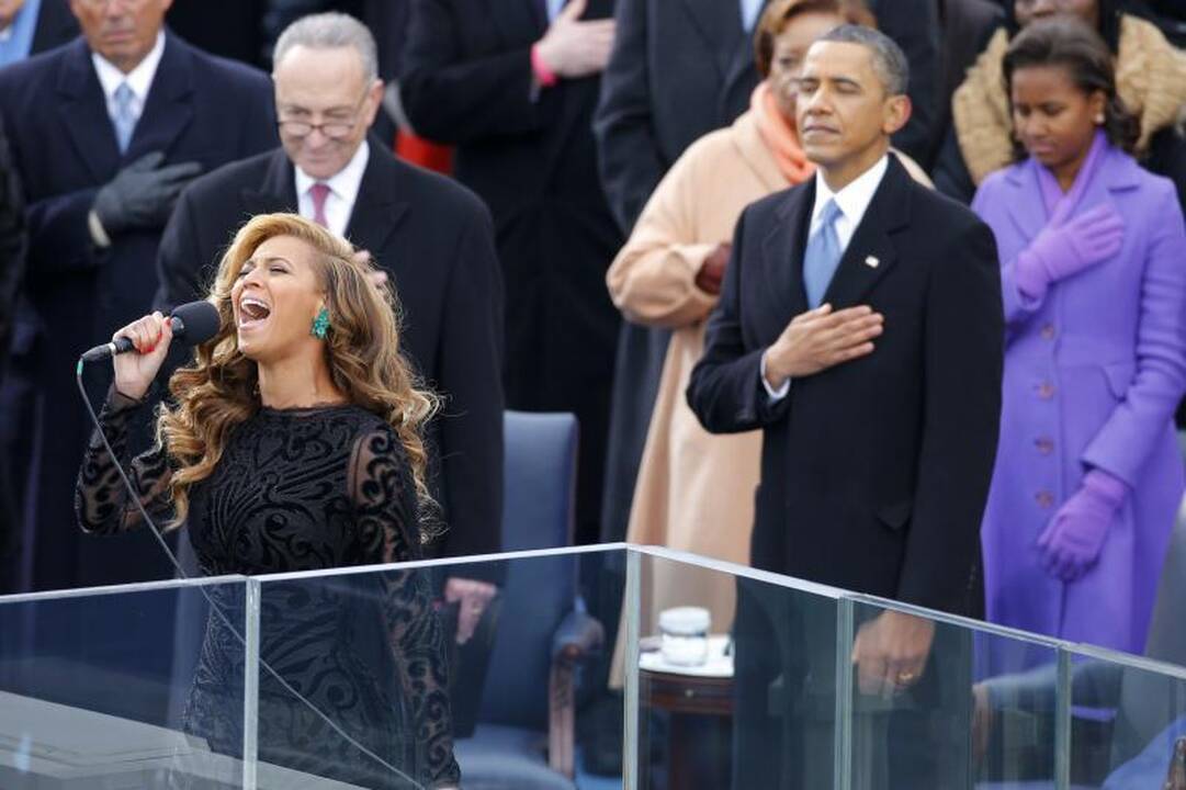 B. Obamos inauguracijoje Beyonce spindėjo išlaikyta elegancija