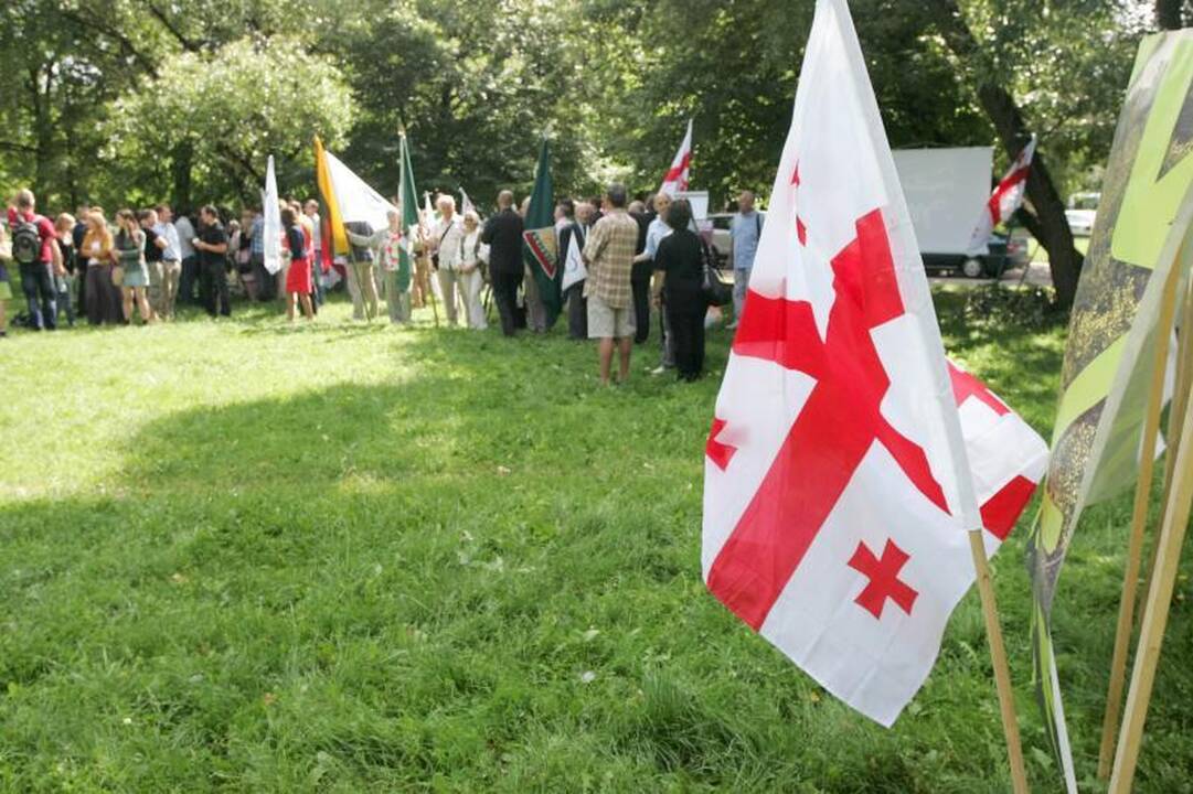 Konservatoriai prie Rusijos ambasados reiškė paramą Gruzijai