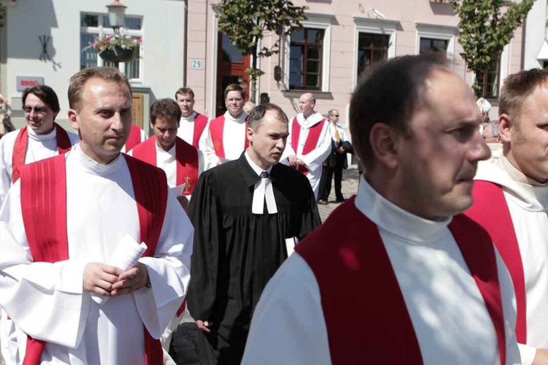 Klaipėdoje pašventintas šv. Jono bažnyčios kertinis akmuo