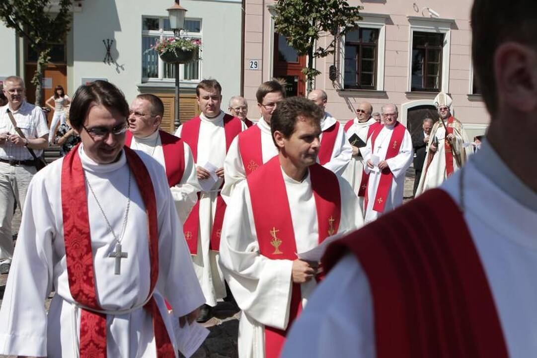 Klaipėdoje pašventintas šv. Jono bažnyčios kertinis akmuo