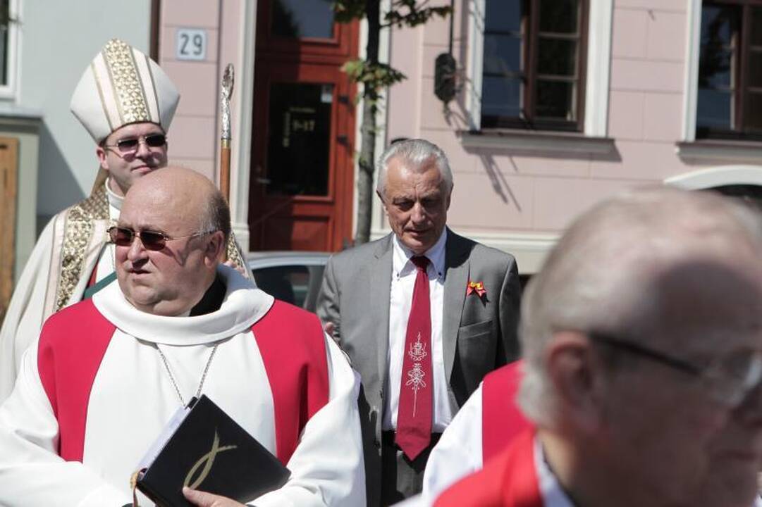 Klaipėdoje pašventintas šv. Jono bažnyčios kertinis akmuo