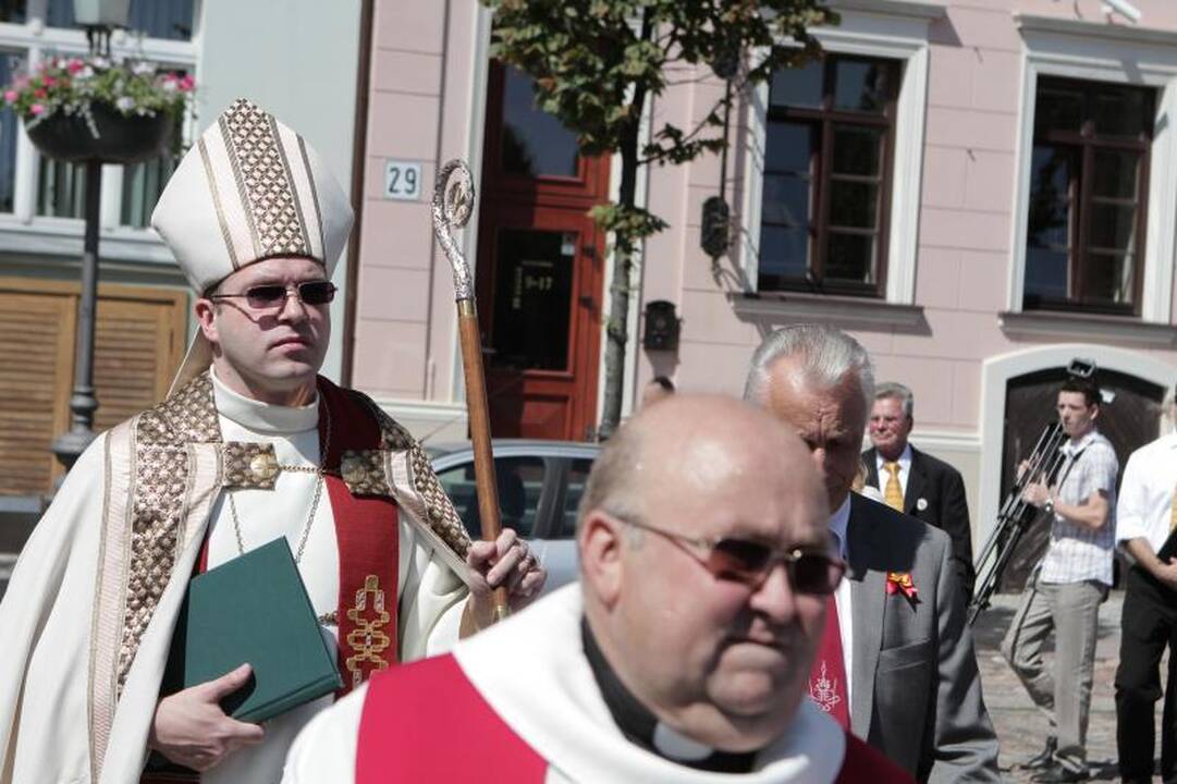Klaipėdoje pašventintas šv. Jono bažnyčios kertinis akmuo