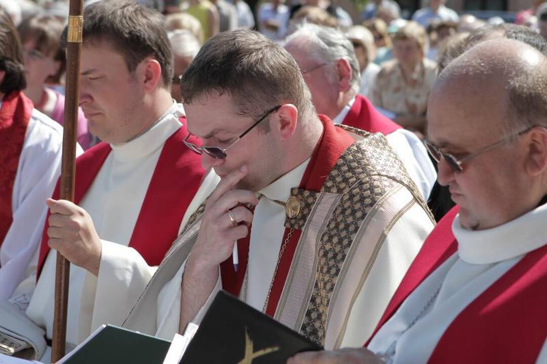 Klaipėdoje pašventintas šv. Jono bažnyčios kertinis akmuo