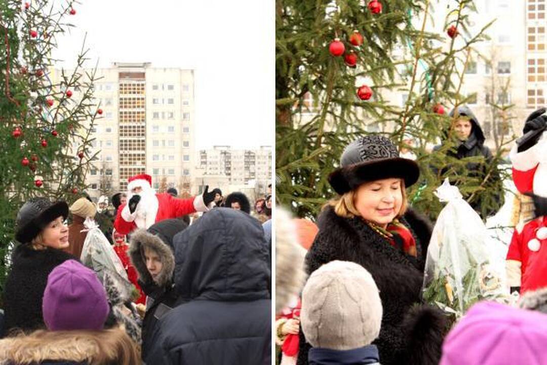 Kalėdų eglės įžiebtos devyniose Vilniaus seniūnijose