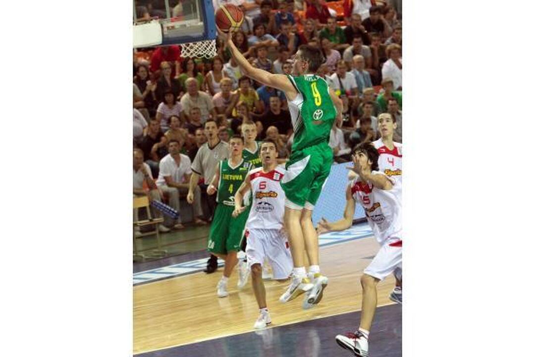 Jaunučių čempionato finalas: Lietuva - Ispanija 64:70