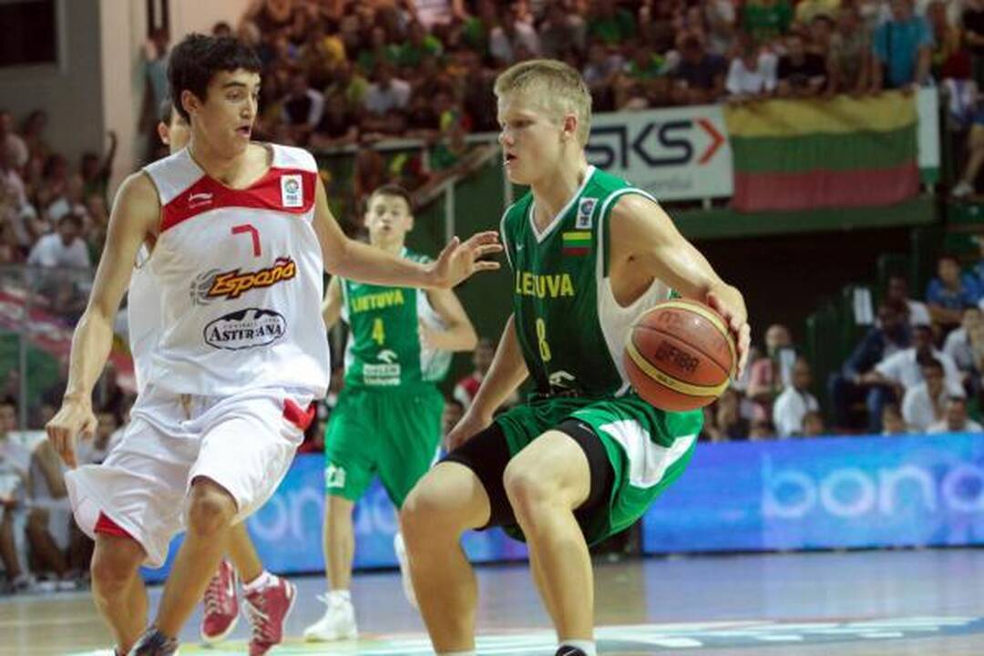 Jaunučių čempionato finalas: Lietuva - Ispanija 64:70