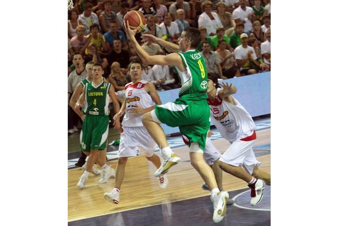 Jaunučių čempionato finalas: Lietuva - Ispanija 64:70