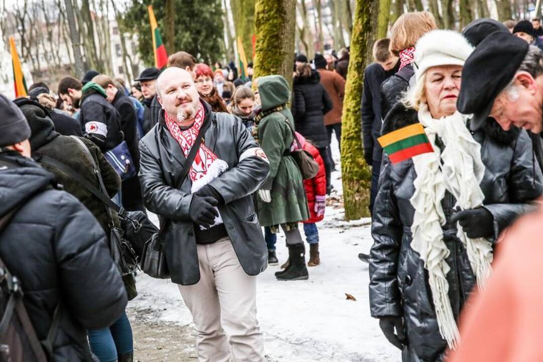 Provokacija nepavyko: tautininkų eitynės baigėsi sugiedojus himną