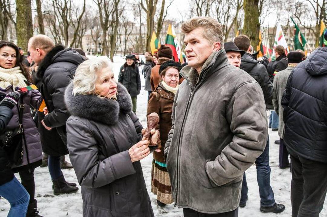 Provokacija nepavyko: tautininkų eitynės baigėsi sugiedojus himną