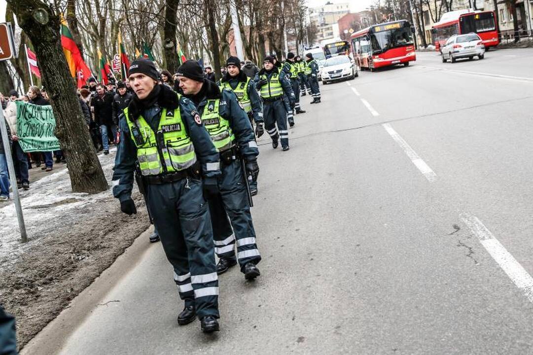 Provokacija nepavyko: tautininkų eitynės baigėsi sugiedojus himną