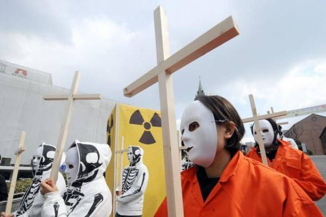 Pietų Korėjoje – protestas prieš AE