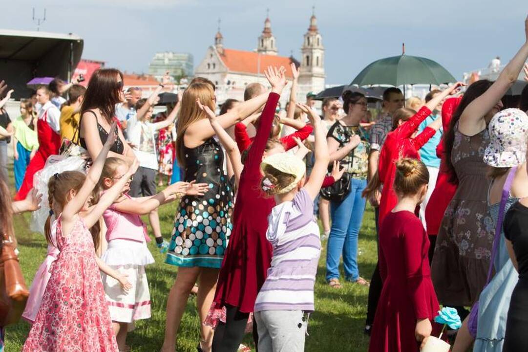 Erdvė prie Baltojo tilto trumpam tapo menų pieva