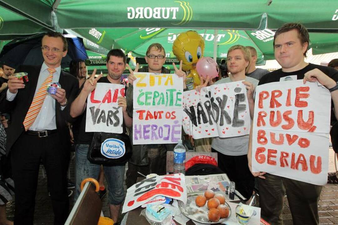 Vilniečiai pietums užvalgė varškės
