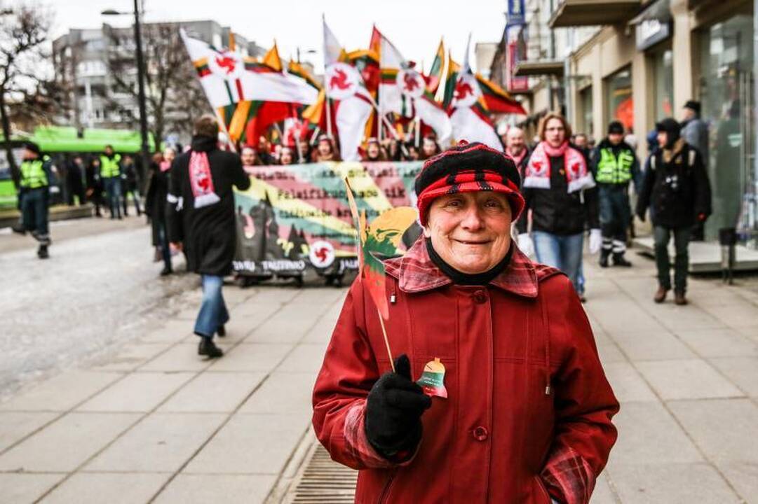 Provokacija nepavyko: tautininkų eitynės baigėsi sugiedojus himną