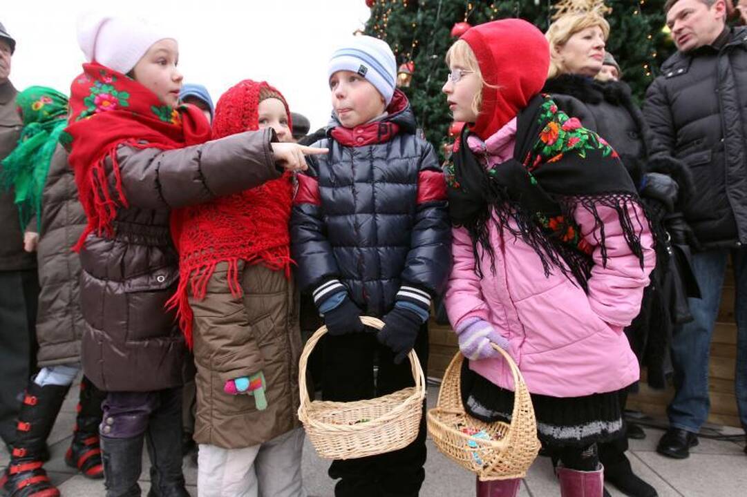 Vilniečiai Katedros aikštėje šventė stačiatikių Kalėdas