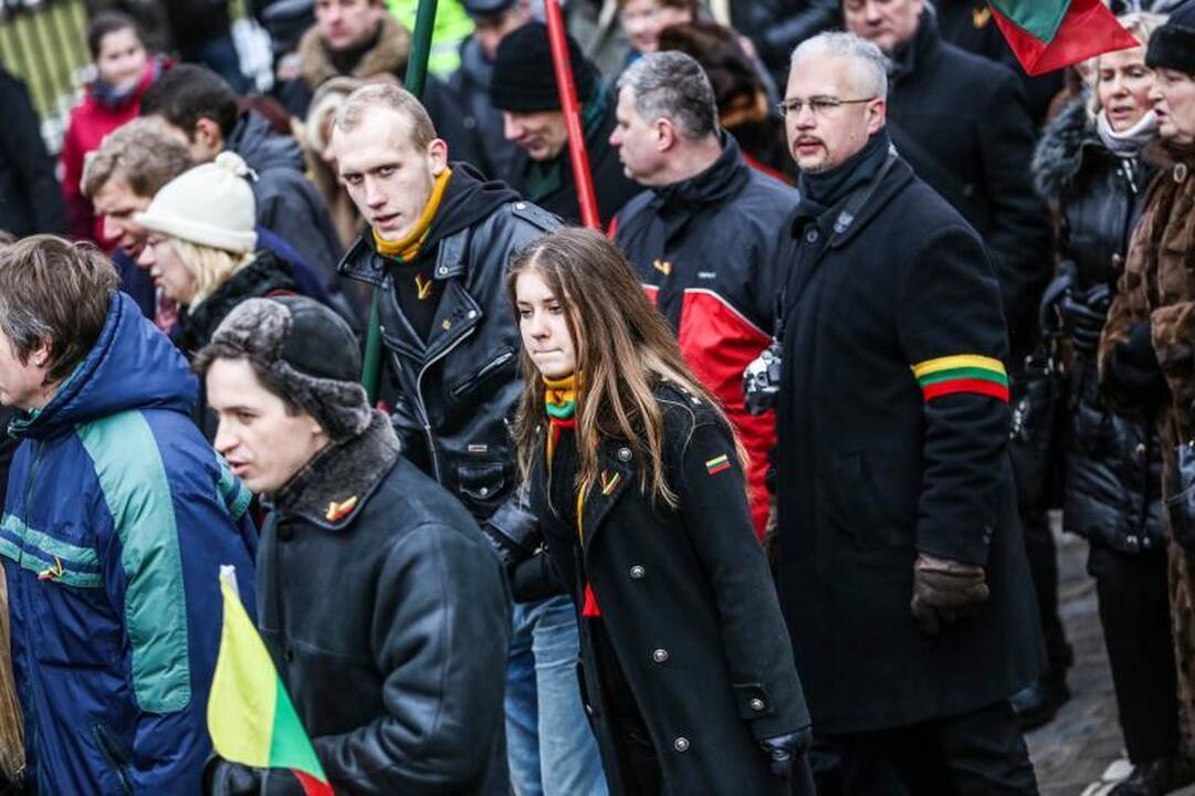 Provokacija nepavyko: tautininkų eitynės baigėsi sugiedojus himną