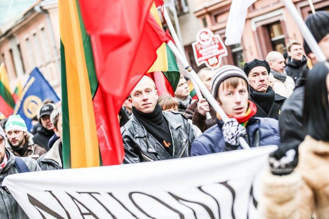 Provokacija nepavyko: tautininkų eitynės baigėsi sugiedojus himną
