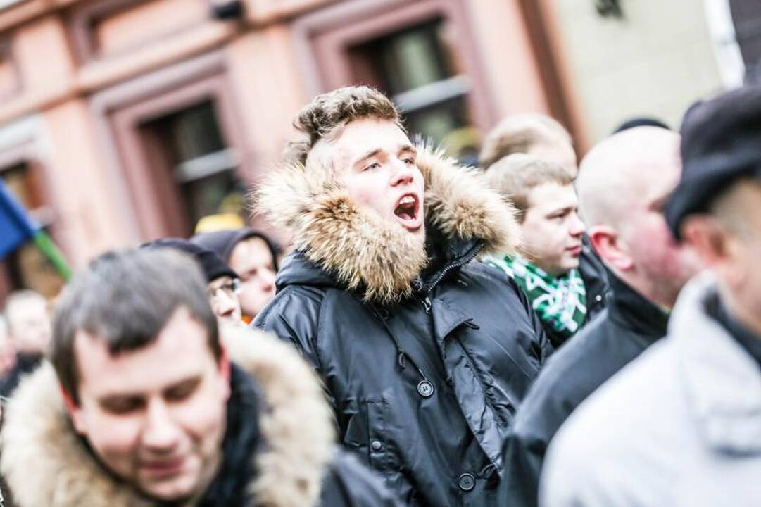 Provokacija nepavyko: tautininkų eitynės baigėsi sugiedojus himną