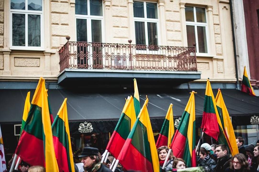 Provokacija nepavyko: tautininkų eitynės baigėsi sugiedojus himną