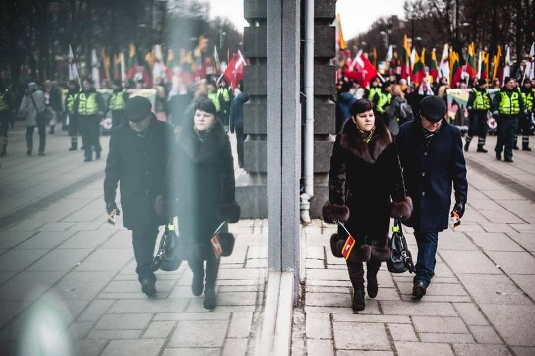 Provokacija nepavyko: tautininkų eitynės baigėsi sugiedojus himną