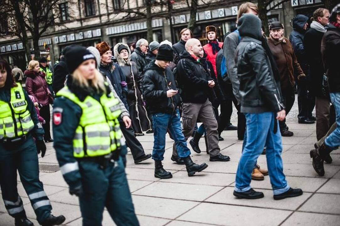Provokacija nepavyko: tautininkų eitynės baigėsi sugiedojus himną
