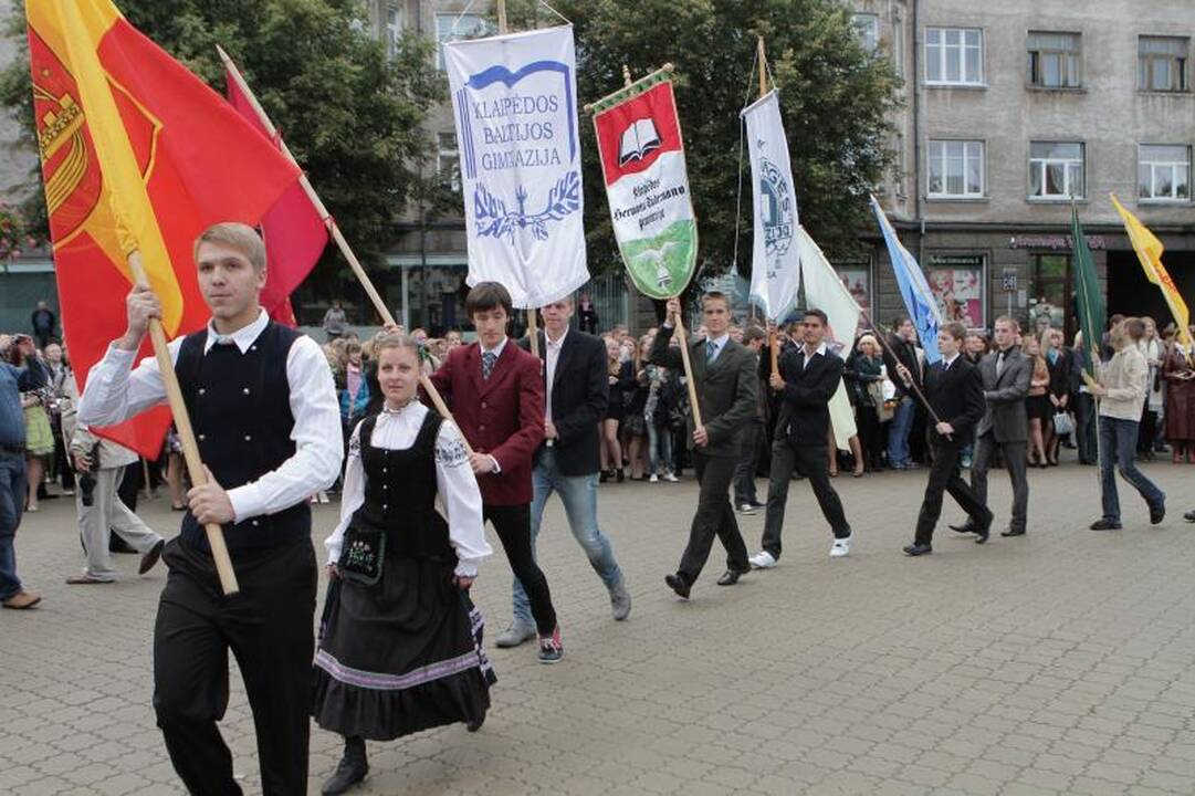 Klaipėdos moksleiviai rinkosi į Pirmąją pamoką
