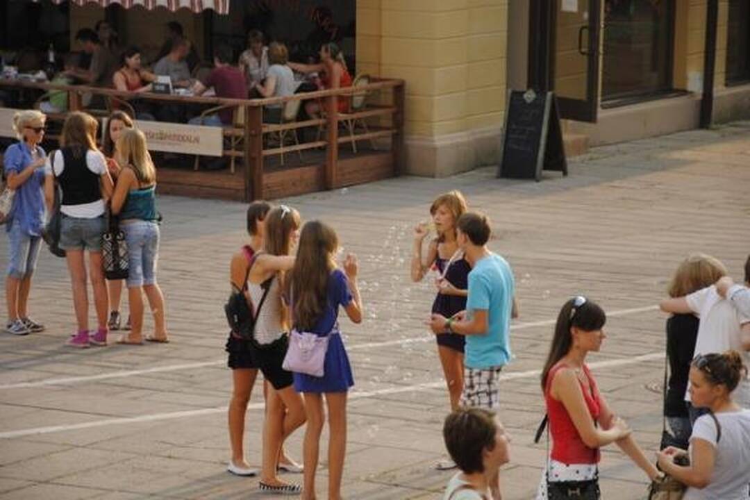 Pirmadienį Soboras skendo muilo burbuluose
