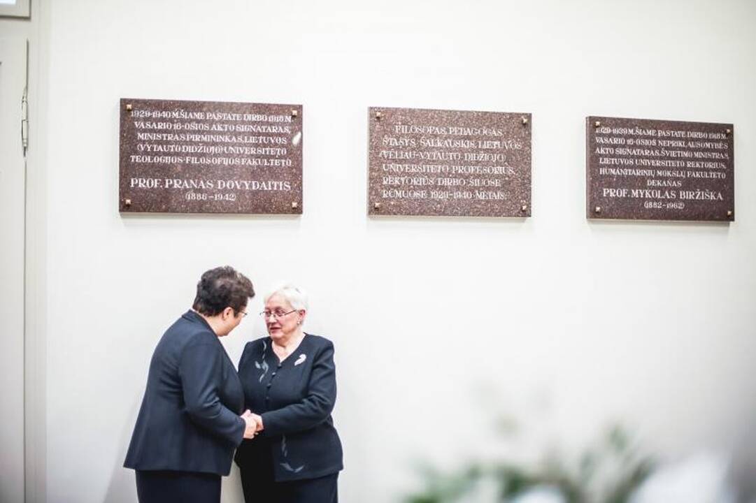 KTU įamžino dviejų Vasario 16-osios akto signatarų atminimą