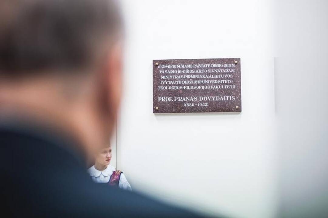 KTU įamžino dviejų Vasario 16-osios akto signatarų atminimą