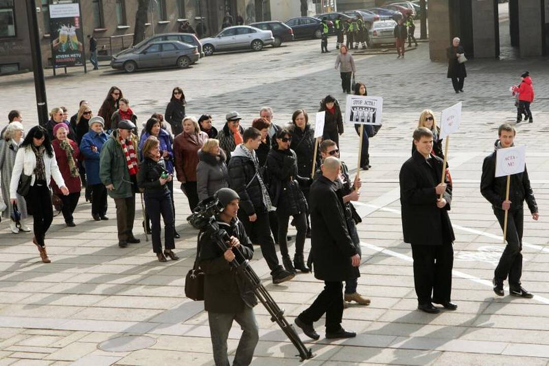 Kaune – dar vienas protestas prieš ACTA 