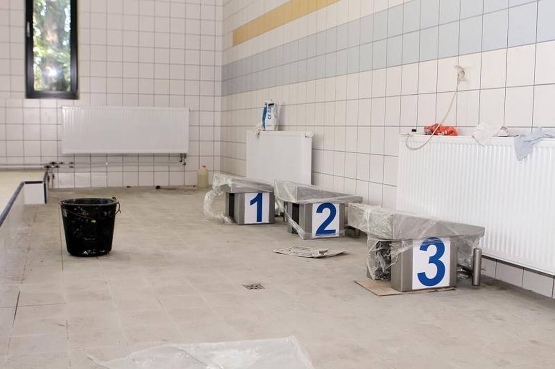 Klaipėdos politikai „Gintaro“ baseine ieškojo vandens