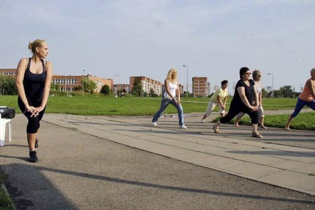 Nemokamoje mankštoje – pavieniai klaipėdiečiai