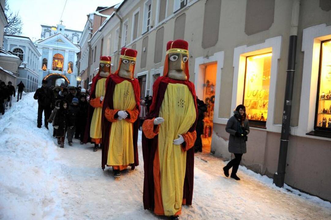 Su Kalėdų eglutėmis Vilniuje atsisveikinti atėjo ir Trys karaliai