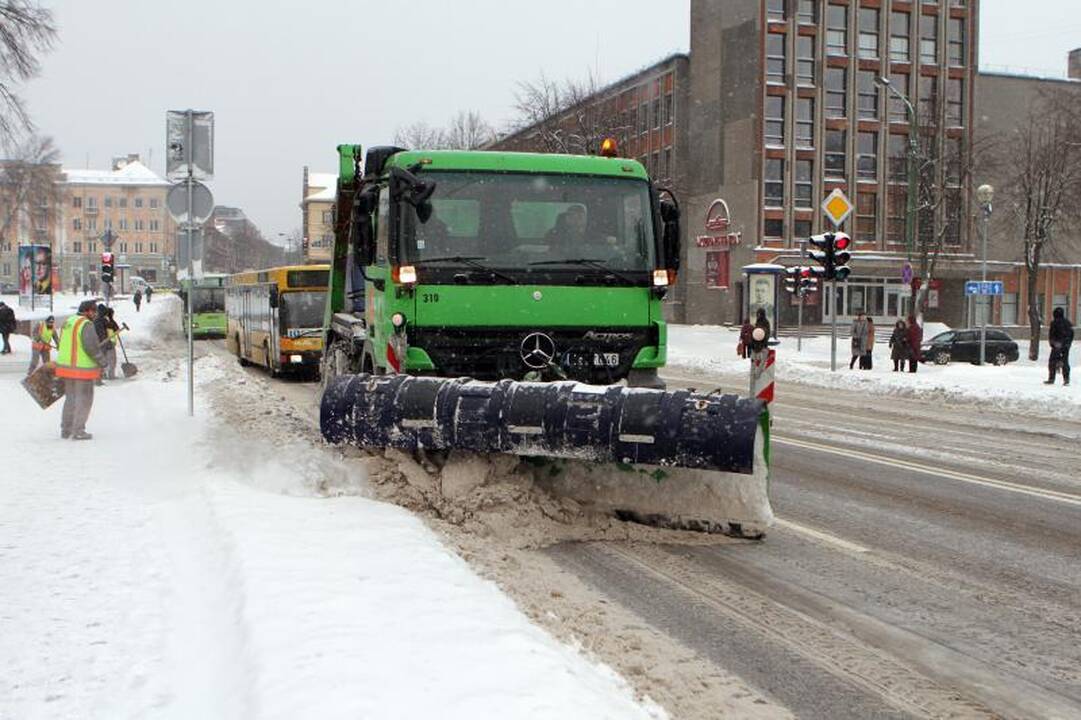 Uostamiesčio gatvėse – karas dėl  sniego