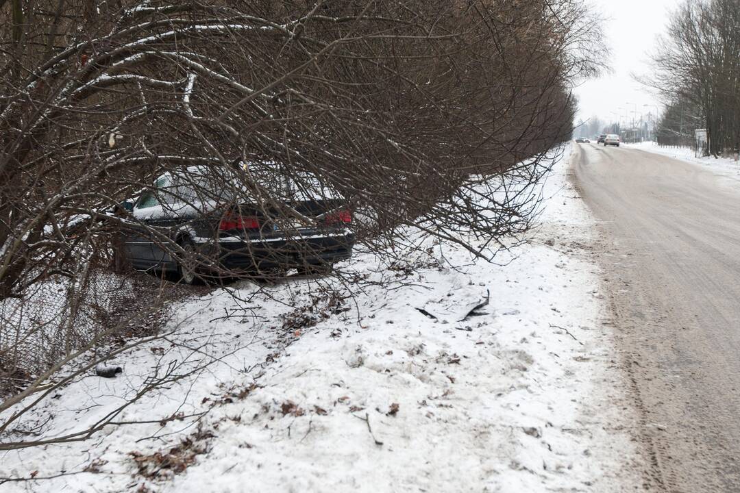 Vytėnuose BMW įlėkė į griovį