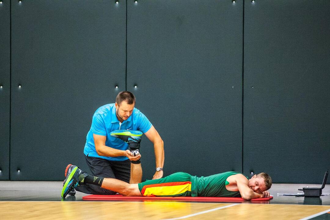 Vyrų krepšinio rinktinės treniruotė
