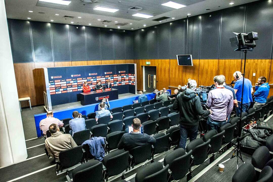 Lietuvos futbolo rinktinės treniruotė "Wembley" stadione