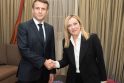 Giorgia Meloni ir Emmanuel Macron