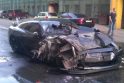 Gatvės lenktynės Maskvoje: „Nissan GT-R“ į orą pakėlė &quot;džipą&quot;