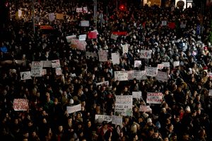 Belgrade vyko protestas prieš prezidentą