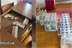 Šalčininkų rajone pareigūnai išaiškino nelegaliai rūkalais, alkoholiu prekiavusią senjorę