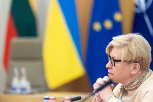 Premjerė apgailestauja dėl Heraldikos komisijos raginimo nenaudoti Ukrainos simbolikos