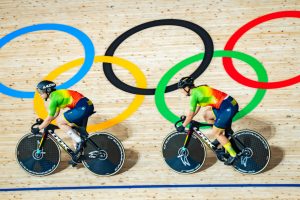 Lietuvos dviratininkės olimpiniame treke lenktyniavo keirino rungtyje