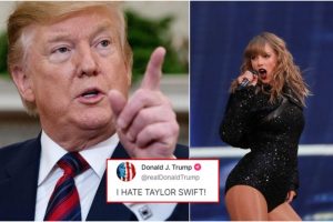 D. Trumpas socialiniame tinkle pareiškė: nekenčiu T. Swift