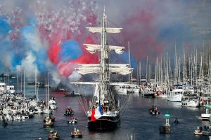 Į Prancūzijos Marselio uostą atvyko olimpinis deglas