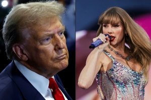 Po D. Trumpo žinutės apie T. Swift jos gerbėjai surinko tūkstančius dolerių K. Harris